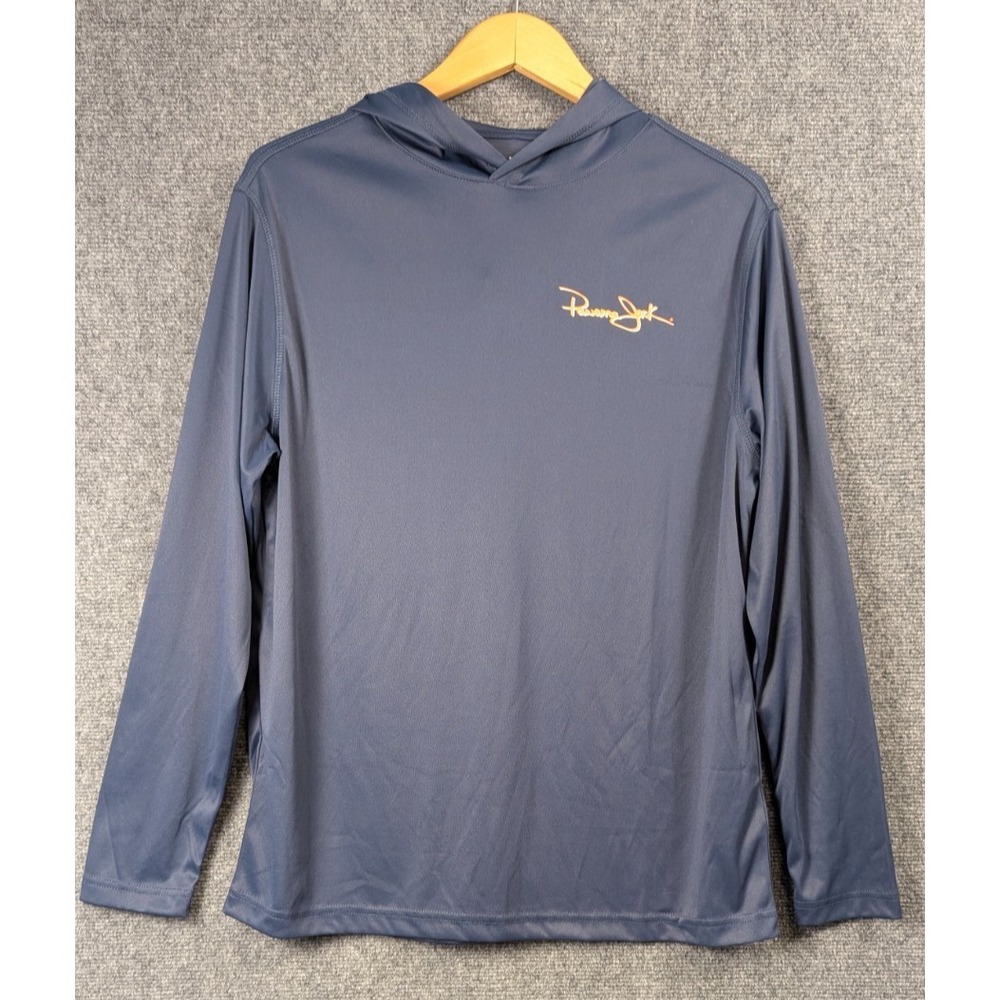 Panama Jack Sunset Sailboat Graphic Performance Fishing Hoodie Blue Men's M - Picture 2 of 9